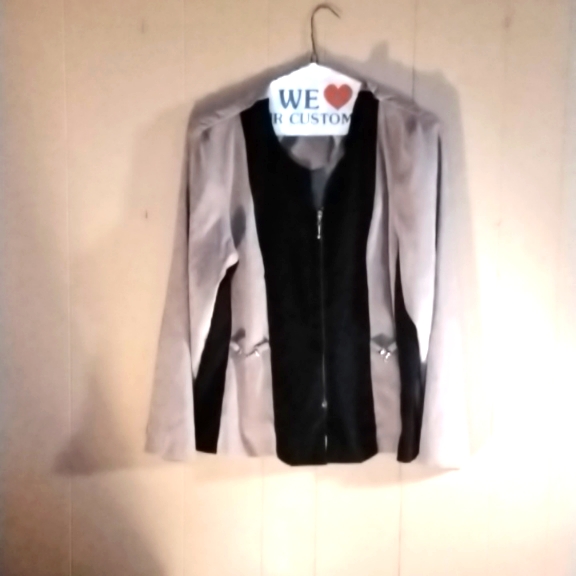 A Beige/Black Jacket